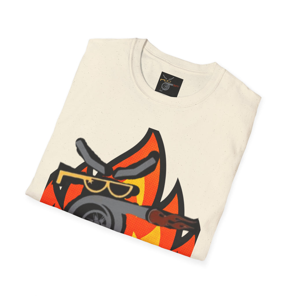 Flaming Turbocharger T-Shirt — Turbocharged Gearhead Tee