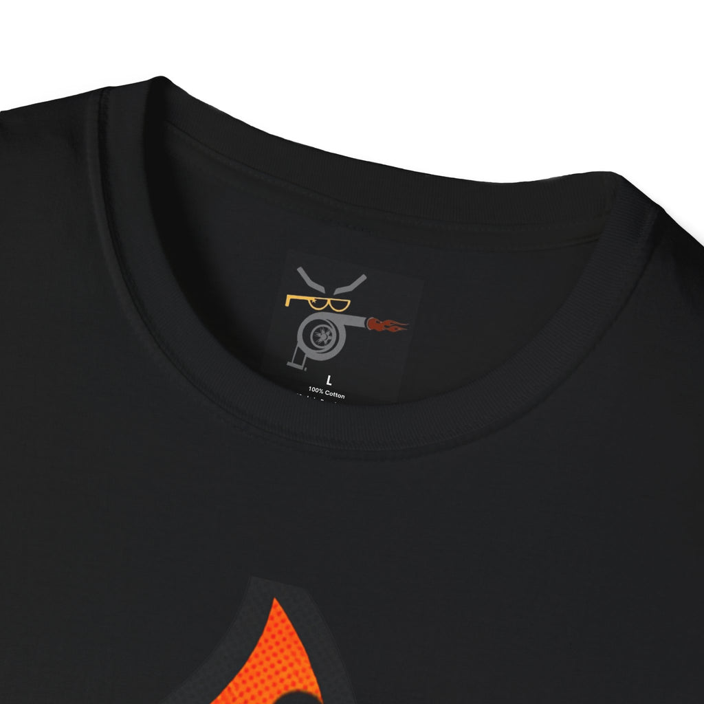 Flaming Turbocharger T-Shirt — Turbocharged Gearhead Tee
