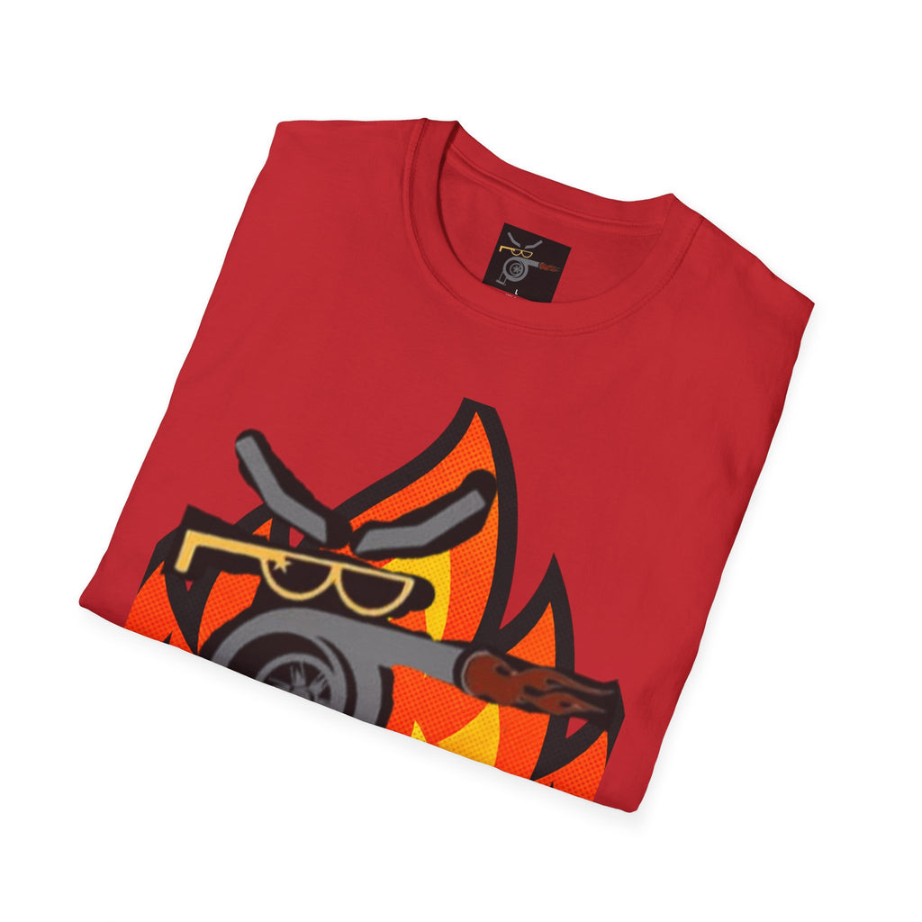 Flaming Turbocharger T-Shirt — Turbocharged Gearhead Tee