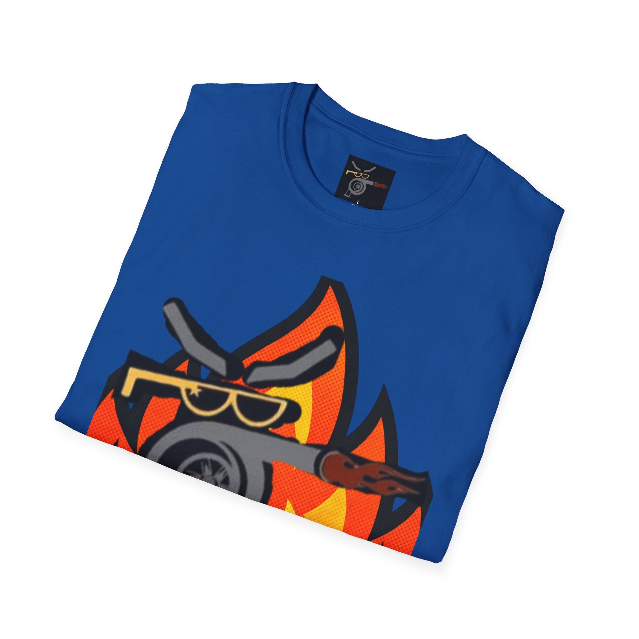 Flaming Turbocharger T-Shirt — Turbocharged Gearhead Tee