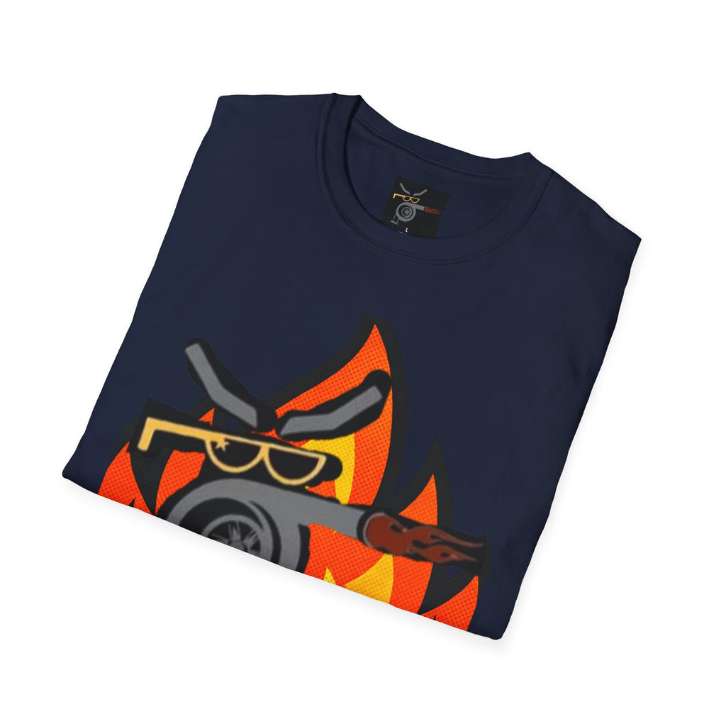 Flaming Turbocharger T-Shirt — Turbocharged Gearhead Tee