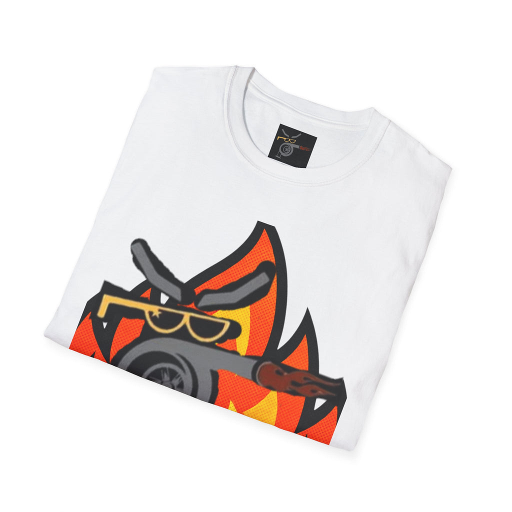 Flaming Turbocharger T-Shirt — Turbocharged Gearhead Tee